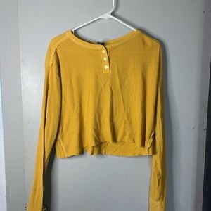 Cropped yellow long sleeve. wild fable size large